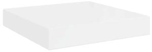 Półki ścienne 2 szt., białe, wysoki połysk, 23x23,5x3,8 cm, mdf
