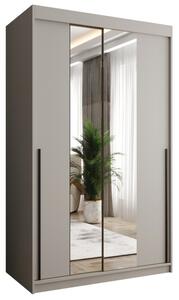 Szafa przesuwna z lustrem Garderoba SIMA T1 120 kaszmir + u. czarny
