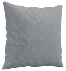 Sofa 2-osobowa z poduszkami, jasnoszara, 140 cm, tkanina