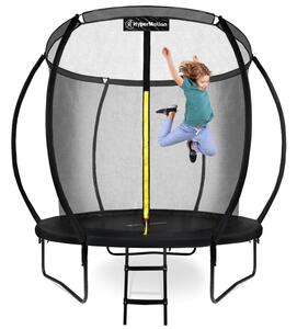 Trampolina ogrodowa dla dzieci HyperMotion - 244 cm 8FT - z drabinką i siatką wewnętrzną - do domu i ogrodu