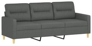 Sofa 3-osobowa z podnÃ³Å¼kiem, ciemnoszary, 180 cm, tkaninÄ