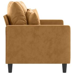 Sofa 2-osobowa, brÄ zowy, 120 cm, tapicerowana aksamitem