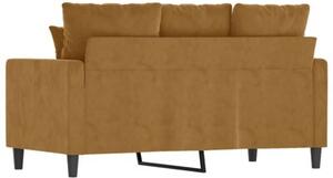 Sofa 2-osobowa, brÄ zowy, 120 cm, tapicerowana aksamitem