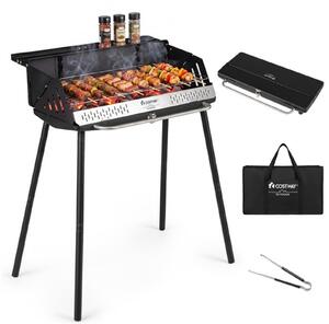 Przenośny grill węglowy z 3-stopniową regulacją wysokości