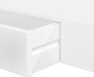 Półki wiszące z szufladami, 2 szt., białe, 80 cm
