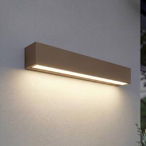 Kinkiet zewnętrzny LED Lengo Lucande, brązowy / rdzawy, aluminium, nowoczesny