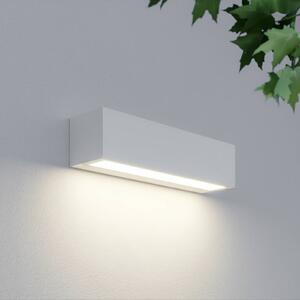 Kinkiet zewnętrzny LED Lengo Lucande, biały / opal, aluminium, nowoczesny