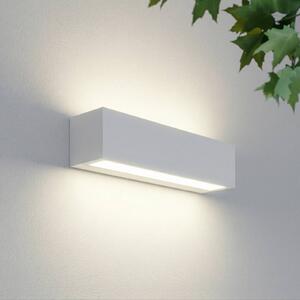 Kinkiet zewnętrzny LED Lengo Lucande, biały / opal, aluminium, nowoczesny