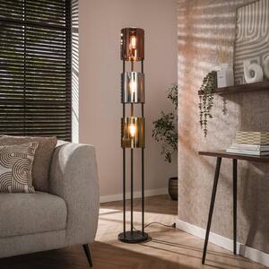 ZIJLSTRA Lampa stojąca Lucente Tricolore, czarny, salon / jadalnia, metal, nowoczesny
