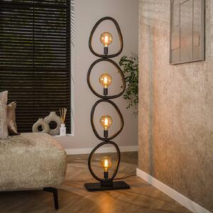 ZIJLSTRA Lampa stojąca Pebble, czarny, salon / jadalnia, metal, nowoczesny