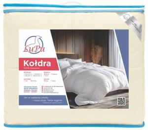 Kołdra puchowa LuPu 200x220 cm antyalergiczna pierze kacze beżowa 1szt