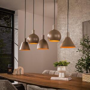 ZIJLSTRA Lampa wisząca Metallo, możliwość ściemniania, kremowy / amber, salon / jadalnia, metal, nowoczesny