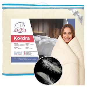 Kołdra puchowa LuPu 200x220 cm antyalergiczna pierze kacze beżowa 1szt