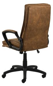 Fotel biurowy Brad brązowy nowoczesny