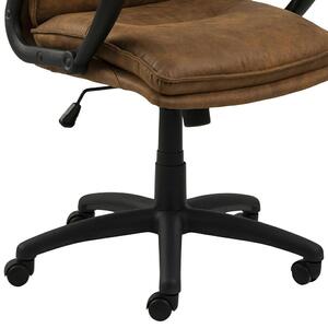 Fotel biurowy Brad brązowy nowoczesny