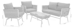Zestaw mebli ogrodowych HOME & GARDEN Tasos 390564 Szaro-beżowy