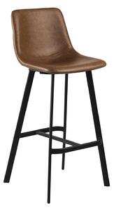 Stołek barowy Oregon PU brandy loftowy