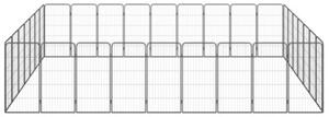 Kojec dla psa, 32 paneli, czarny, 50x100 cm, stal