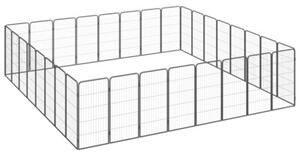 Kojec dla psa, 32 paneli, czarny, 50x100 cm, stal