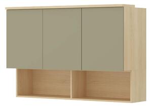 MebleMWM Szafka wisząca 3D TERRA | 24LEON11 | Dąb Lindberg / Eukaliptus