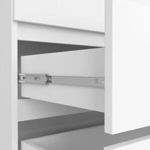 Komoda do sypialni, STILO, 6 szuflad, 160x40x77 cm, biel, mat | TYLETEGOTU