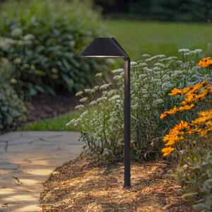 Lindby Lampa z grotem ziemnym LED Capelo, czarna, metalowa, 77 cm Capelo, czarny, aluminium, nowoczesny