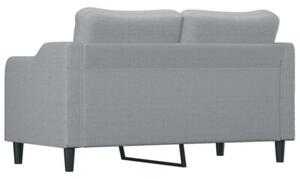 Sofa 2-osobowa, jasnoszara, 140 cm, tapicerowana tkaninÄ