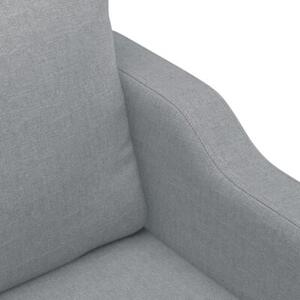 Sofa 2-osobowa, jasnoszara, 140 cm, tapicerowana tkaninÄ