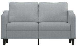 Sofa 2-osobowa, jasnoszara, 140 cm, tapicerowana tkaninÄ