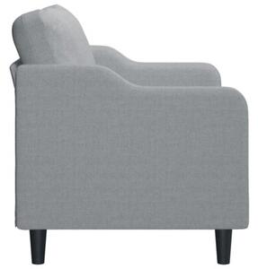 Sofa 2-osobowa, jasnoszara, 140 cm, tapicerowana tkaninÄ