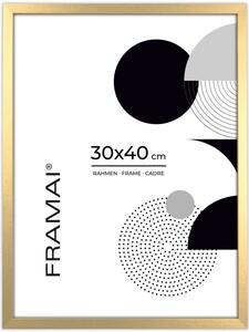 Ramka na zdjęcia 30x40 cm rama MDF ramki do zdjęć 40x30 cm kolor złoty FRAMAI®