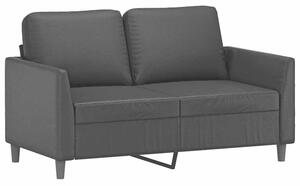 Sofa, 2-osobowa czarna, 120 cm, sztuczna skÃ³ra