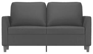 Sofa, 2-osobowa czarna, 120 cm, sztuczna skÃ³ra
