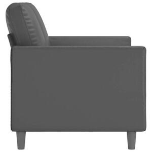 Sofa, 2-osobowa czarna, 120 cm, sztuczna skÃ³ra