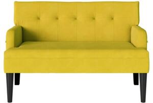 Sofa chesterfield w aksamitnym żółtym kolorze - elegancja i komfort dla twojego wnętrza