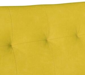 Sofa chesterfield w aksamitnym żółtym kolorze - elegancja i komfort dla twojego wnętrza