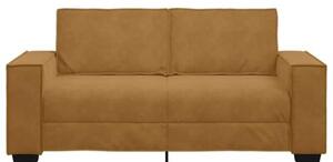 Sofa 2-osobowa, brÄ zowa, 180x78x84 cm, tapicerowana aksamitem
