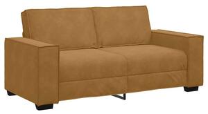Sofa 2-osobowa, brÄ zowa, 180x78x84 cm, tapicerowana aksamitem