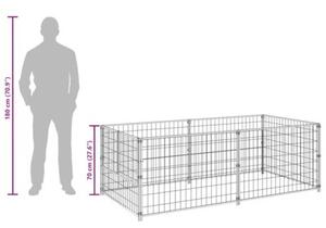 Kojec dla psa, czarny, 200x100x70 cm, stalowy