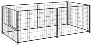 Kojec dla psa, czarny, 200x100x70 cm, stalowy