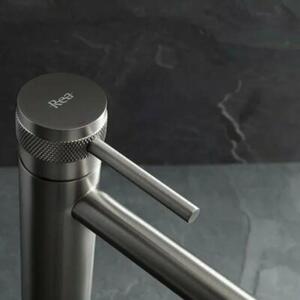 Bateria Umywalkowa REA LUNGO GRIP Wysoka Tytanowy