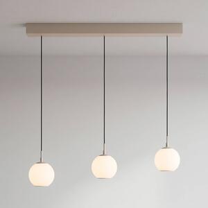 Paul Neuhaus Lampa wisząca Sandora, możliwość ściemniania, kremowy / amber, salon / jadalnia, metal, nowoczesny