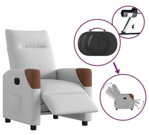 Elektryczny fotel rozkÅadany cloud grey fabric
