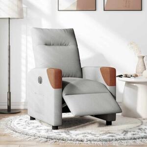 Elektryczny fotel rozkÅadany cloud grey fabric