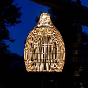 Lumisky Żyrandol LED z panelem słonecznym HOLIDAY, średnica 29 cm, beżowo-czarna, HOLIDAY, kremowy / amber, tworzywo sztuczne