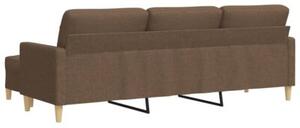 Sofa 3-osobowa z podnÃ³Å¼kiem, brÄ zowa, 210 cm, tkanina