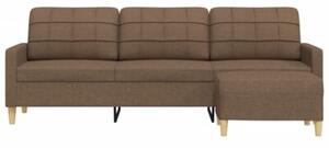 Sofa 3-osobowa z podnÃ³Å¼kiem, brÄ zowa, 210 cm, tkanina
