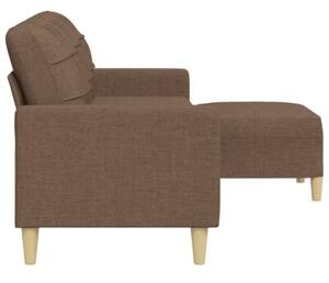 Sofa 3-osobowa z podnÃ³Å¼kiem, brÄ zowa, 210 cm, tkanina