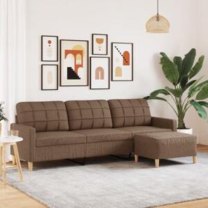 Sofa 3-osobowa z podnÃ³Å¼kiem, brÄ zowa, 210 cm, tkanina
