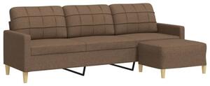 Sofa 3-osobowa z podnÃ³Å¼kiem, brÄ zowa, 210 cm, tkanina